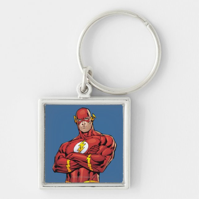 The Flash Arms Crossed Keychain (Front)