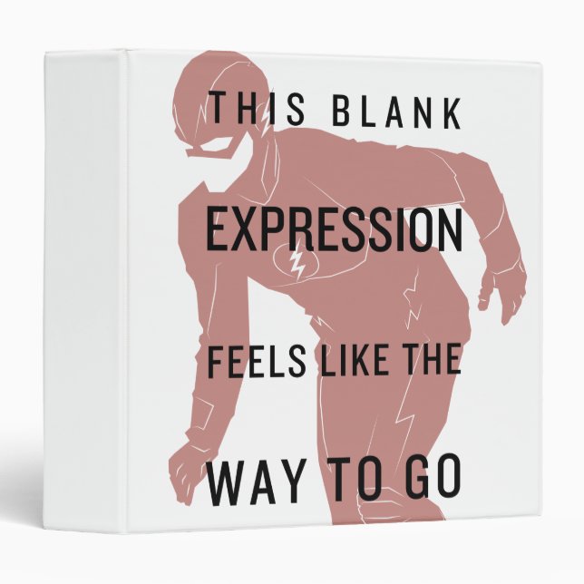 The Flash | "Blank Expression" Quote Silhouette Binder (Front/Spine)
