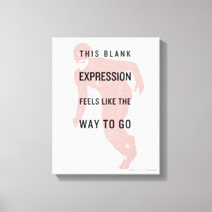 The Flash   "Blank Expression" Quote Silhouette Canvas Print