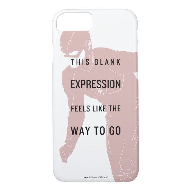 The Flash | "Blank Expression" Quote Silhouette Case-Mate iPhone Case (Back)