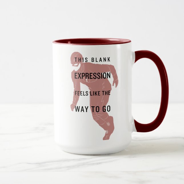 The Flash | "Blank Expression" Quote Silhouette Mug (Right)