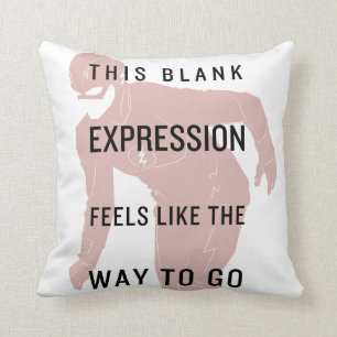 The Flash "Blank Expression" Quote Silhouette Throw Pillow