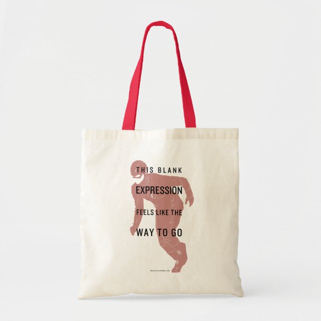 The Flash | "Blank Expression" Quote Silhouette Tote Bag (Front)