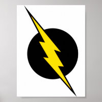 The Flash lighting bolt Logo Poster