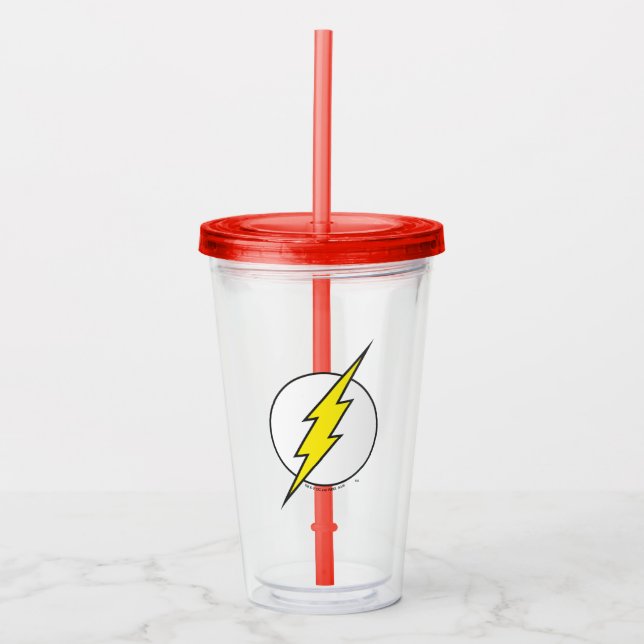 The Flash | Lightning Bolt Acrylic Tumbler (Front)