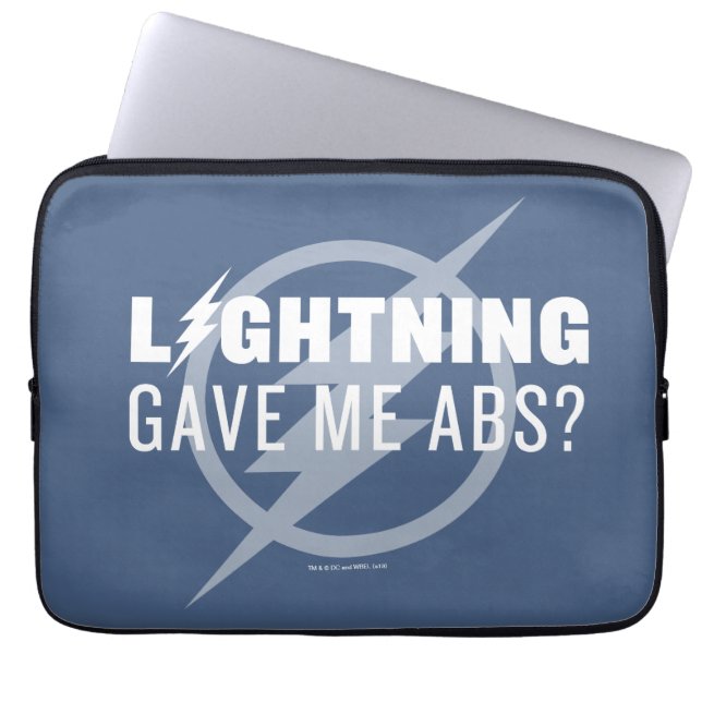 The Flash | "Lightning Gave Me Abs?" Laptop Sleeve (Front)