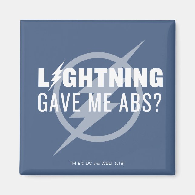The Flash | "Lightning Gave Me Abs?" Magnet (Front)