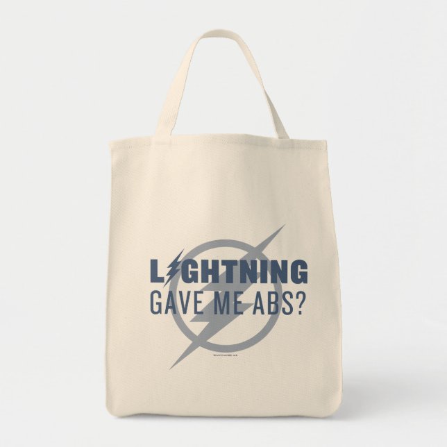 The Flash | "Lightning Gave Me Abs?" Tote Bag (Front)