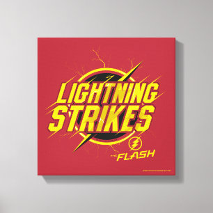 The Flash   "Lightning Strikes" Graphic Canvas Print
