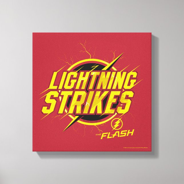 The Flash | "Lightning Strikes" Graphic Canvas Print (Front)