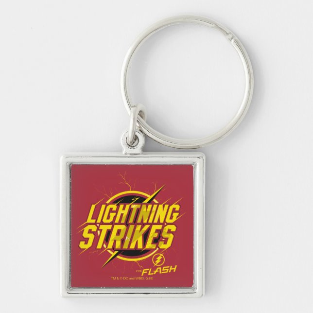 The Flash | "Lightning Strikes" Graphic Keychain (Front)