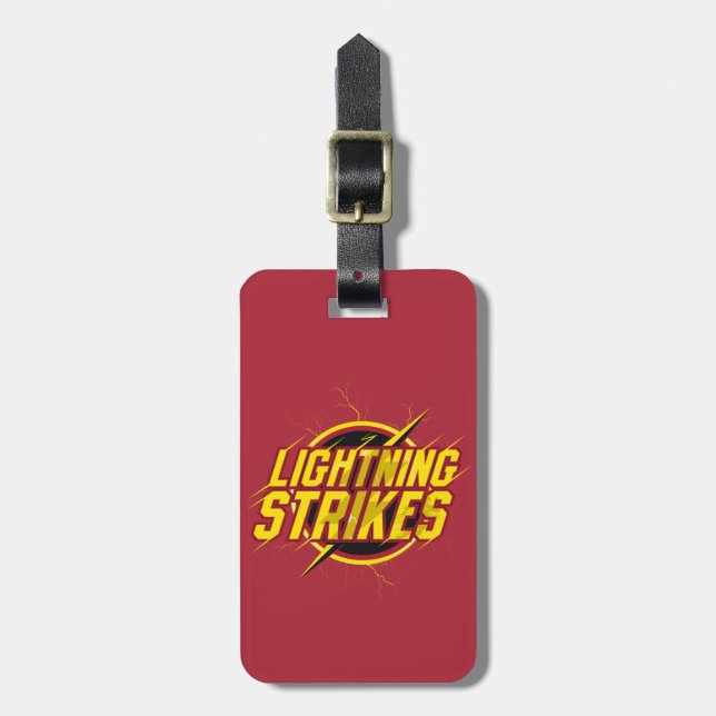 The Flash | "Lightning Strikes" Graphic Luggage Tag (Front Vertical)