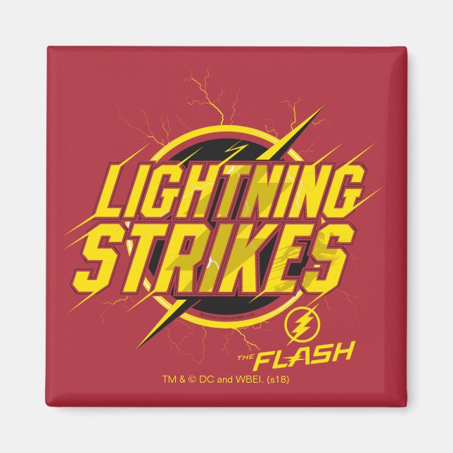 The Flash | "Lightning Strikes" Graphic Magnet (Front)