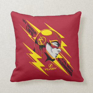The Flash   My Whole Life I've Been Running Throw Pillow