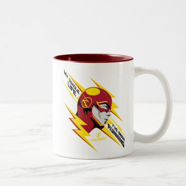The Flash | My Whole Life I've Been Running Two-Tone Coffee Mug (Right)