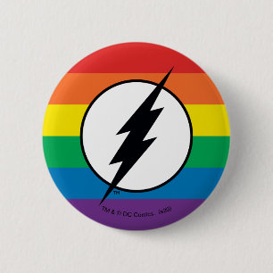 The Flash Rainbow Logo 2 Inch Round Button