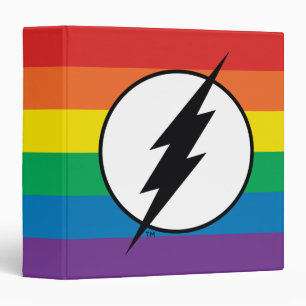The Flash Rainbow Logo Binder