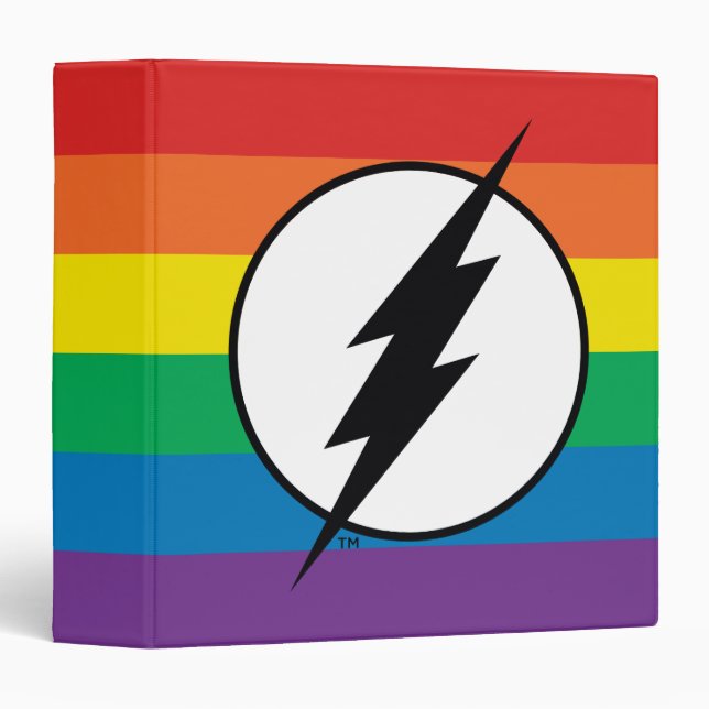 The Flash Rainbow Logo Binder (Front/Spine)