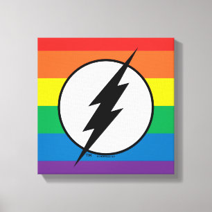 The Flash Rainbow Logo Canvas Print