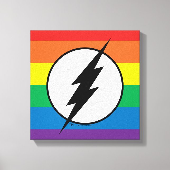 The Flash Rainbow Logo Canvas Print (Front)