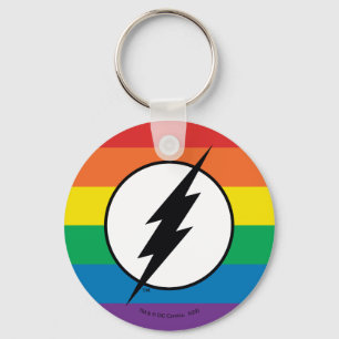 The Flash Rainbow Logo Keychain