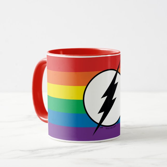 The Flash Rainbow Logo Mug (Front Left)