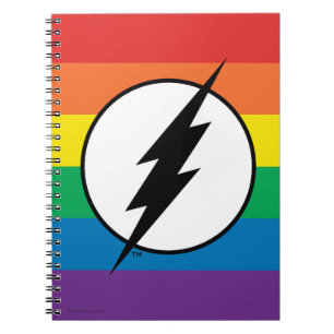 The Flash Rainbow Logo Notebook