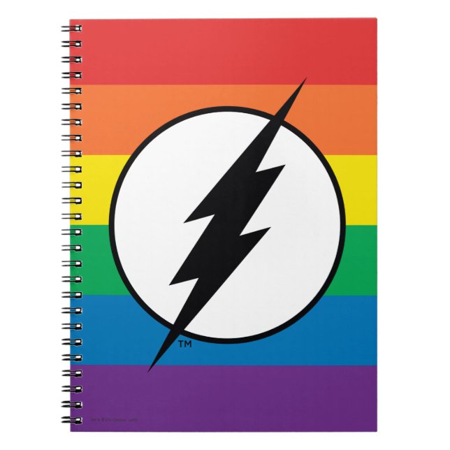 The Flash Rainbow Logo Notebook (Front)