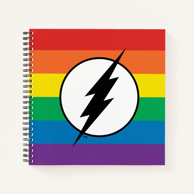 The Flash Rainbow Logo Notebook (Front)