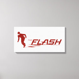 The Flash   Super Hero Name Logo Canvas Print