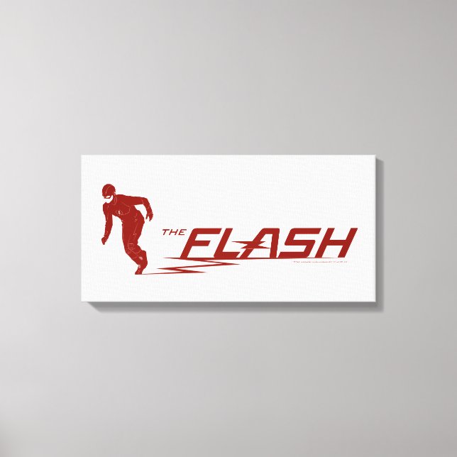 The Flash | Super Hero Name Logo Canvas Print (Front)