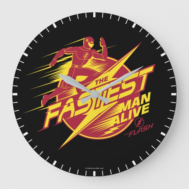 The Flash | The Fastest Man Alive Large Clock (Front)