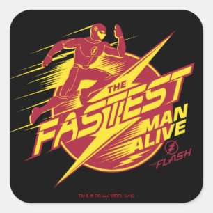 The Flash   The Fastest Man Alive Square Sticker