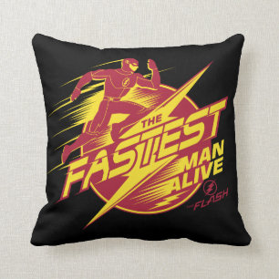 The Flash   The Fastest Man Alive Throw Pillow