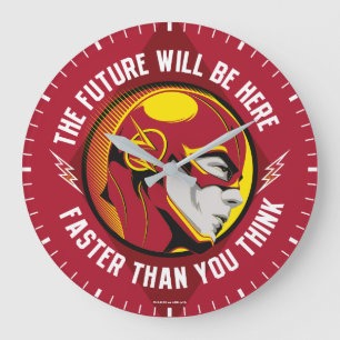 The Flash   "The Future Will Be Here" Large Clock