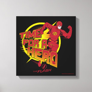 The Flash   "Time For A Hero" Graphic Canvas Print