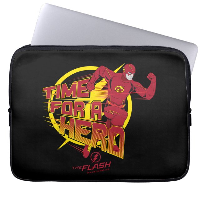 The Flash | "Time For A Hero" Graphic Laptop Sleeve (Front)