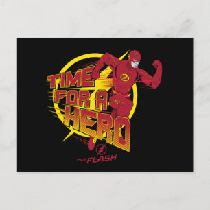 The Flash   "Time For A Hero" Graphic Postcard