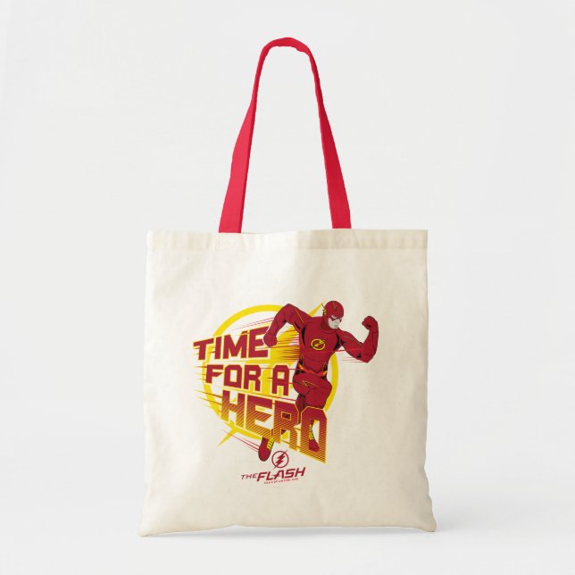The Flash | "Time For A Hero" Graphic Tote Bag (Front)