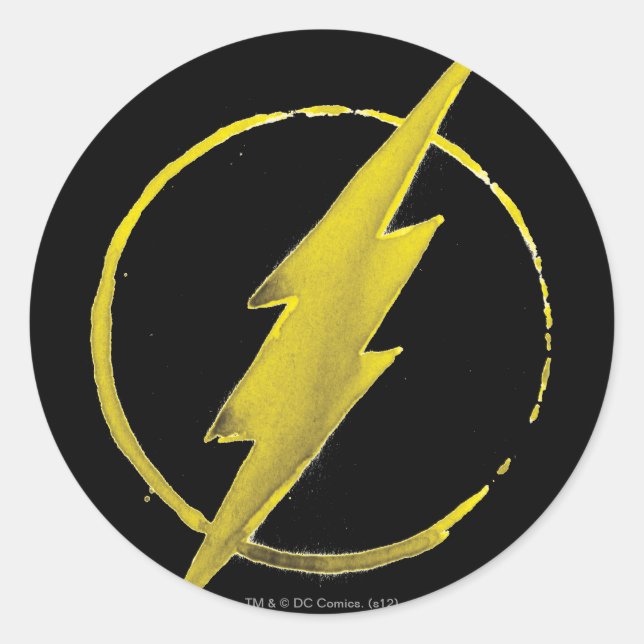 The Flash | Yellow Chest Emblem Classic Round Sticker (Front)