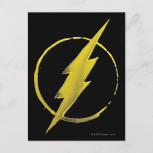 The Flash Yellow Chest Emblem Postcard