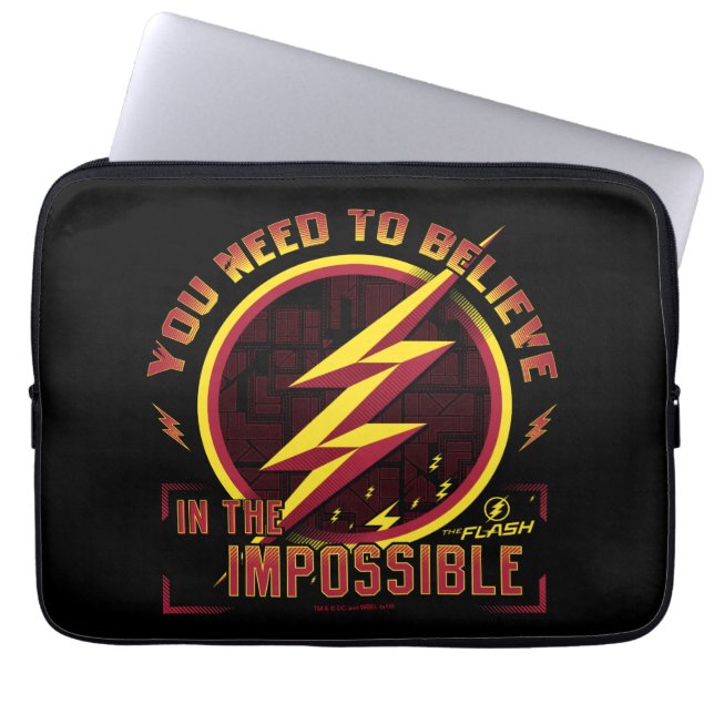 The Flash | You Need To Believe In The Imposible Laptop Sleeve (Front)