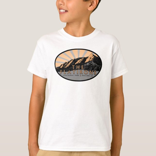 The Flatirons, Chautauqua Park, Boulder CO T-Shirt (Front)