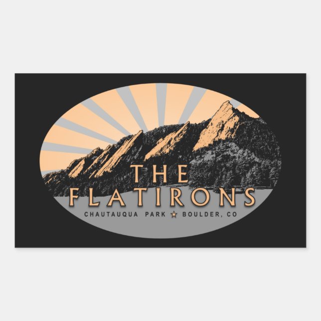 The Flatirons, Chautauqua Park, Boulder Colorado Sticker (Front)