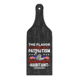The Flavour of Patriotism Depends Upon its Habitan Cutting Board