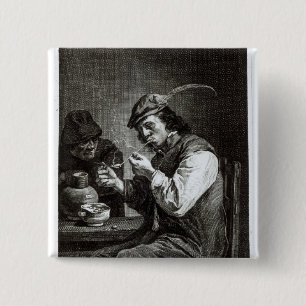The Flemish Smoker 2 Inch Square Button