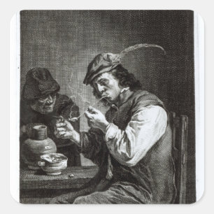 The Flemish Smoker Square Sticker