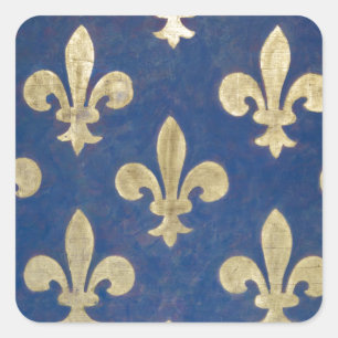 The fleur-de-lis or fleur-de-lys square sticker