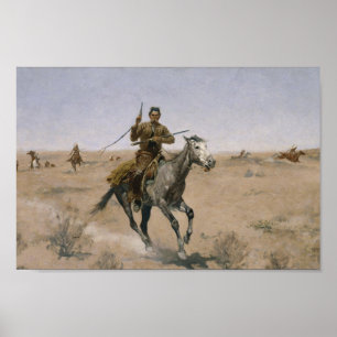 The Flight - Frederic Remington 1895 Poster