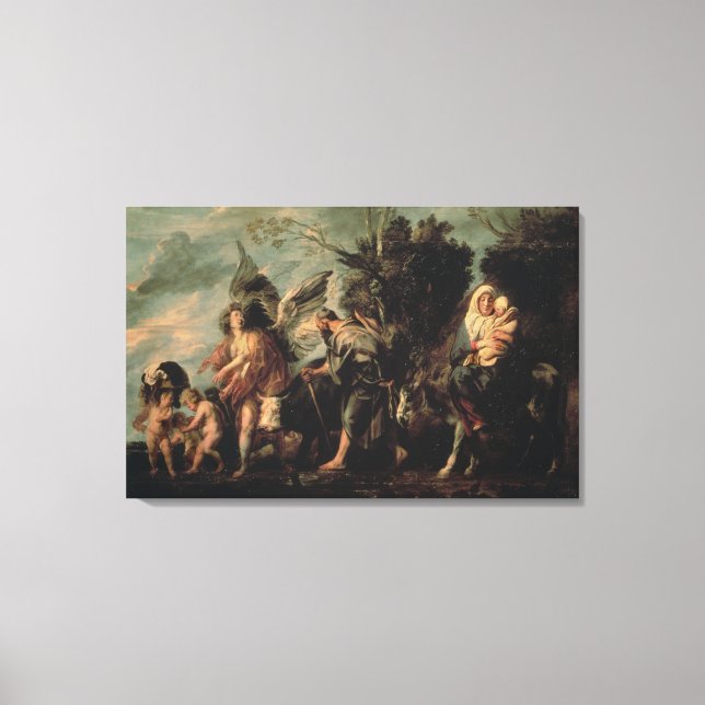 The Flight into Egypt, 17th century Canvas Print (Front)